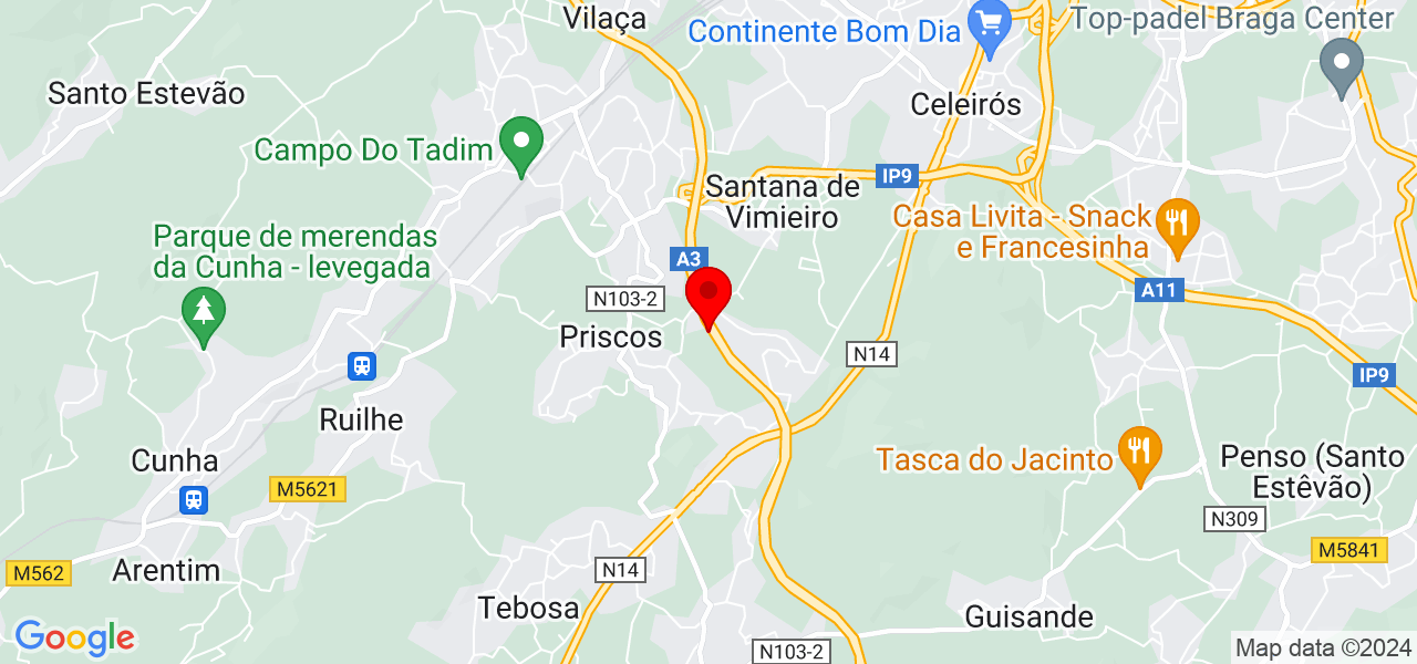 Ana Mar&iacute;a Calle Bedoya - Braga - Braga - Mapa