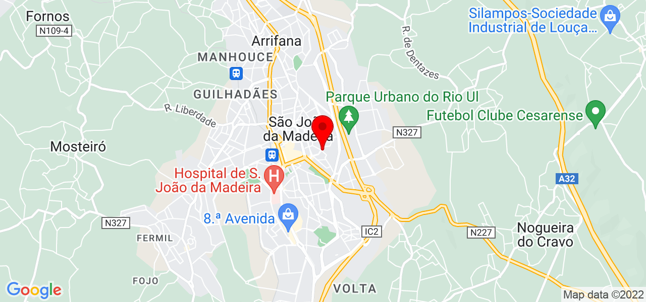 Mar&iacute;lia Melo - Aveiro - São João da Madeira - Mapa