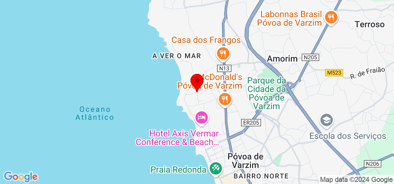 Caetano serviços em Gerais - Porto - Póvoa de Varzim - Karte