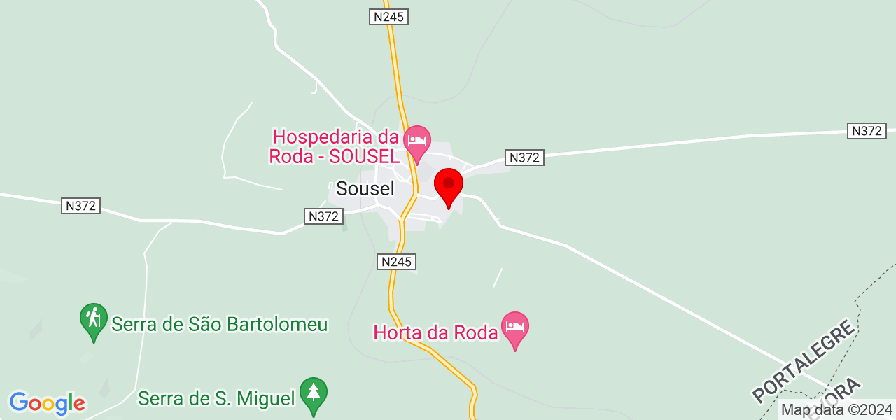 Sebasti&atilde;o silva - Portalegre - Sousel - Mapa