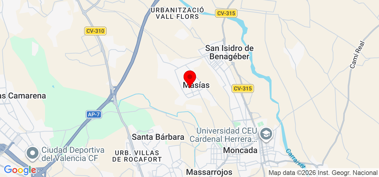 WeDo Events - Comunidad Valenciana - Moncada - Mapa
