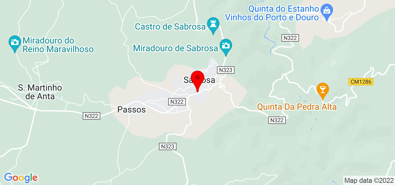 Paulo Andr&eacute; Sequeira Alves - Vila Real - Sabrosa - Mapa