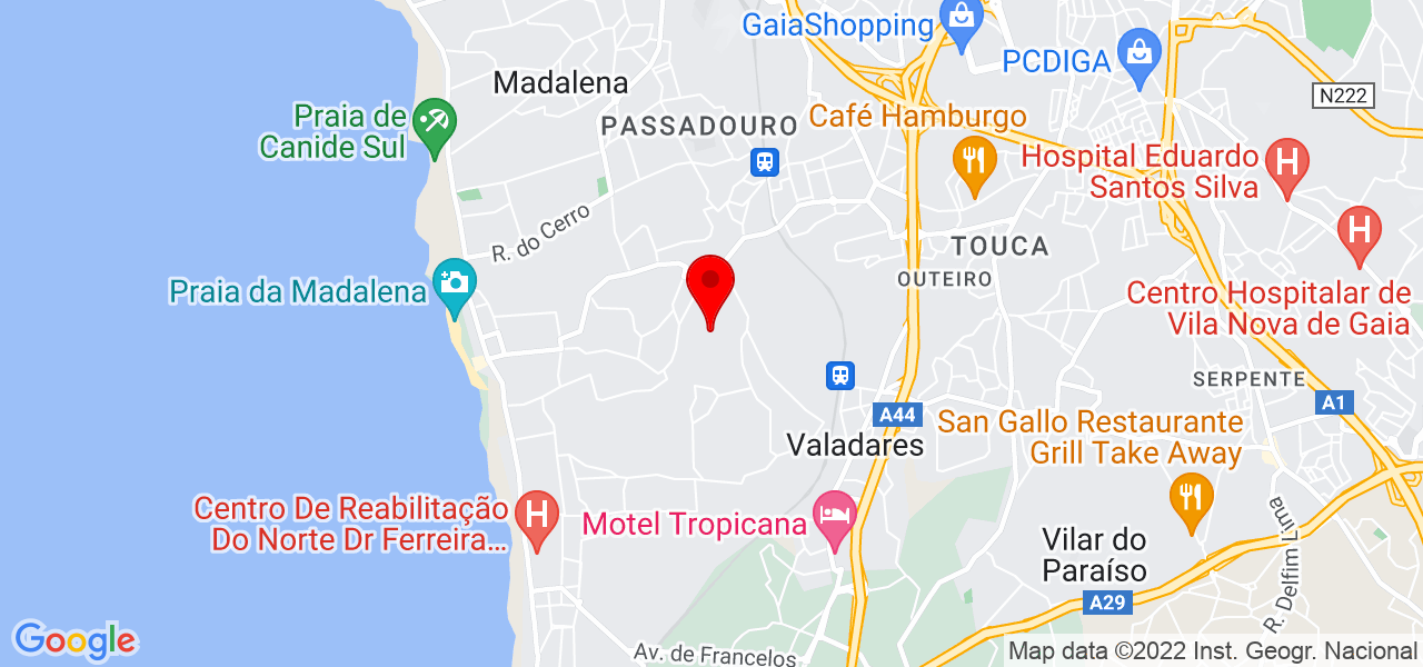 F&aacute;tima - Porto - Vila Nova de Gaia - Mapa