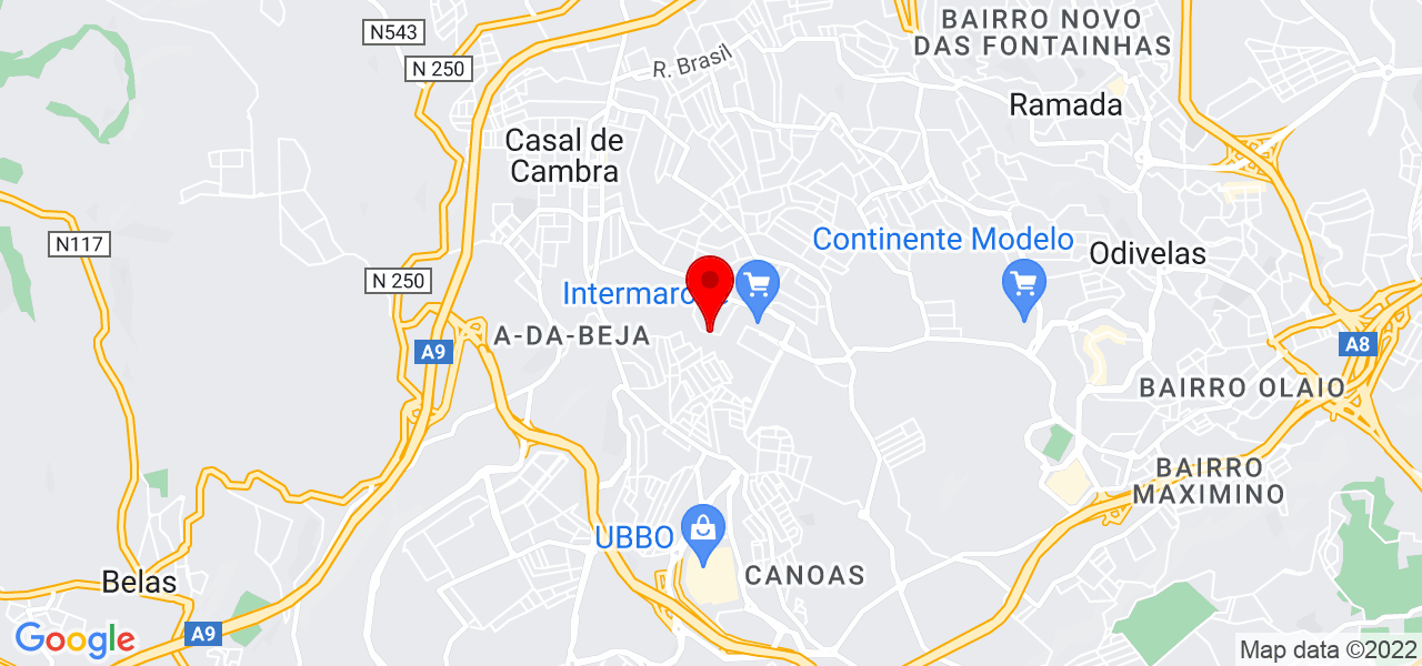 Falc&atilde;o - Lisboa - Odivelas - Mapa