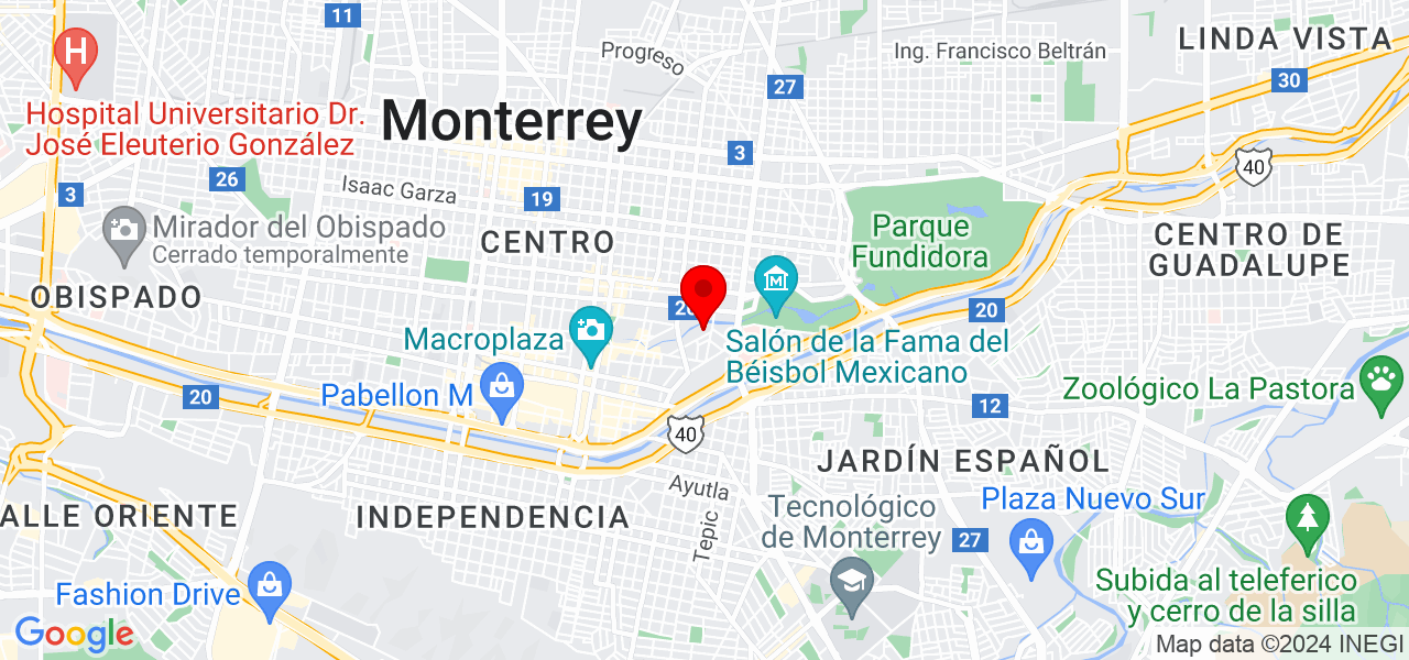 Reynaldo Vilchis Garza - Nuevo León - Monterrey - Mapa