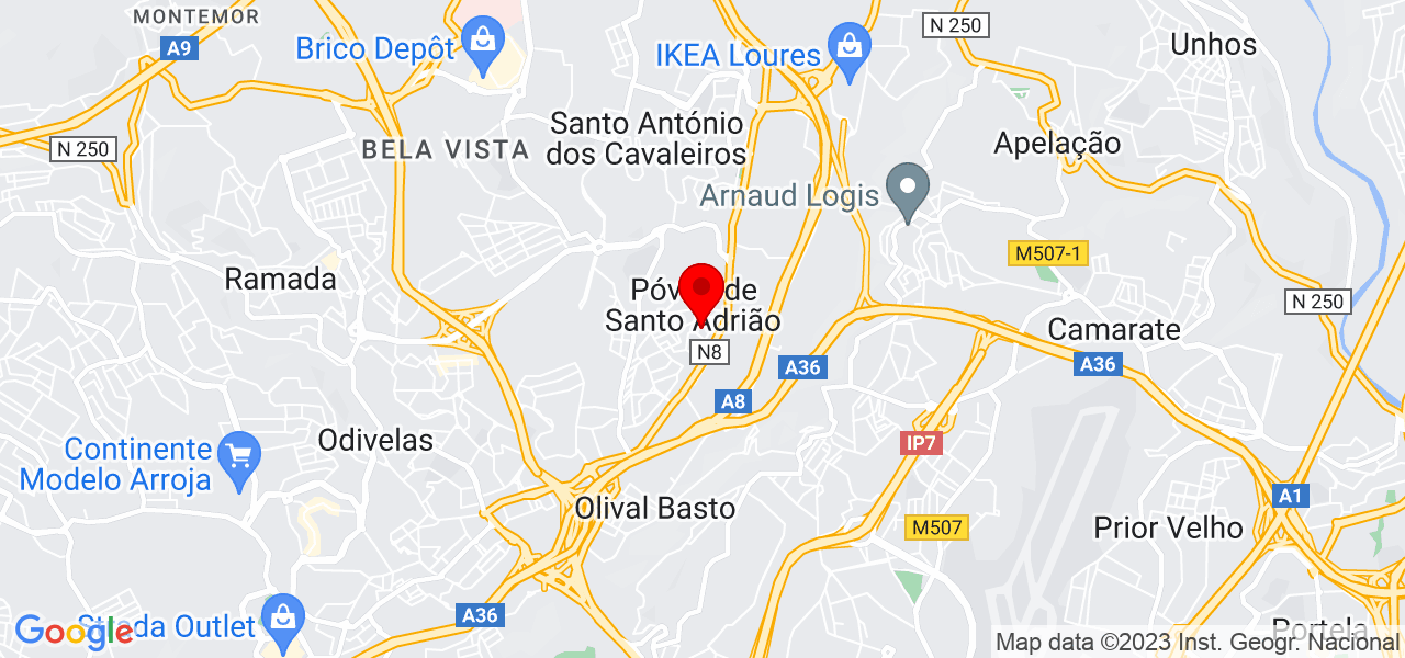 Guilherme Sanches Oliveira - Lisboa - Odivelas - Mapa