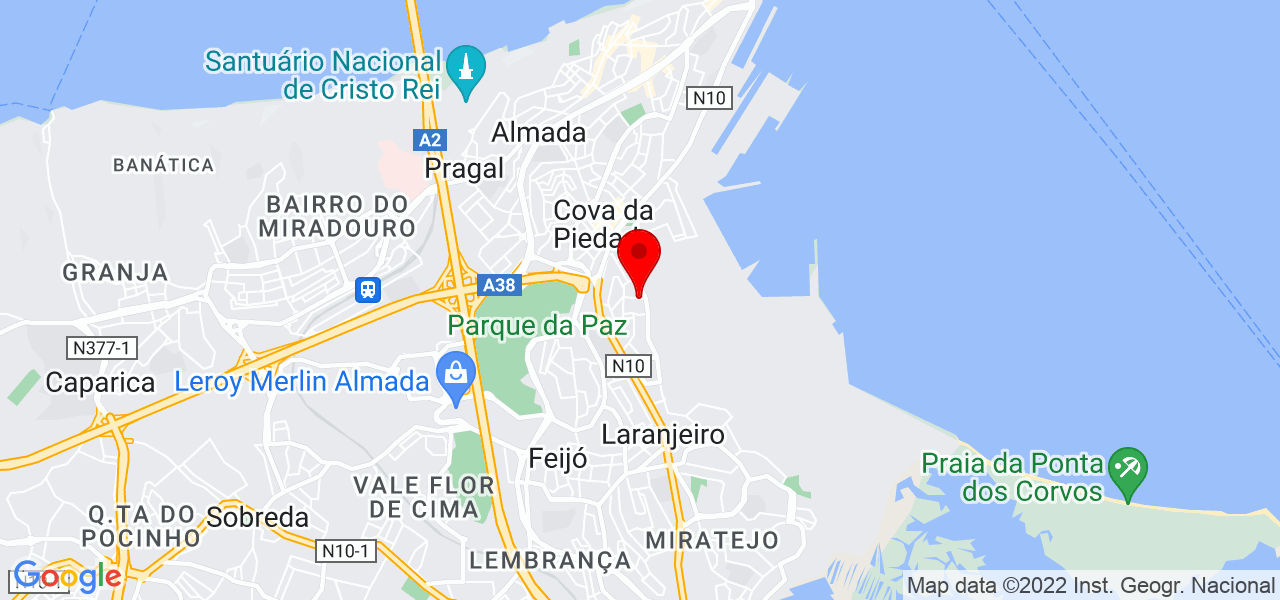 In&ecirc;s Ambr&oacute;sio - Setúbal - Almada - Mapa