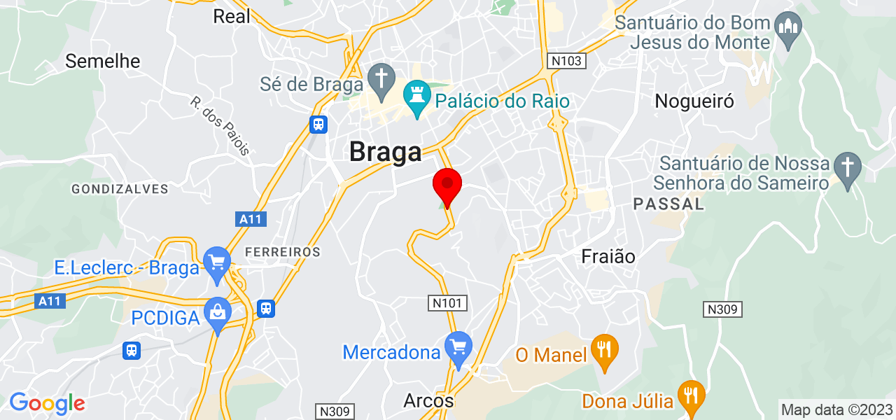 J&eacute;ssica - Braga - Braga - Mapa