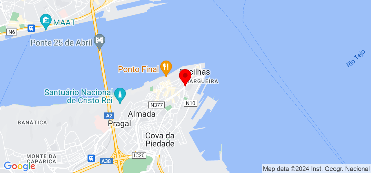 Dennis Joviano - Setúbal - Almada - Mapa