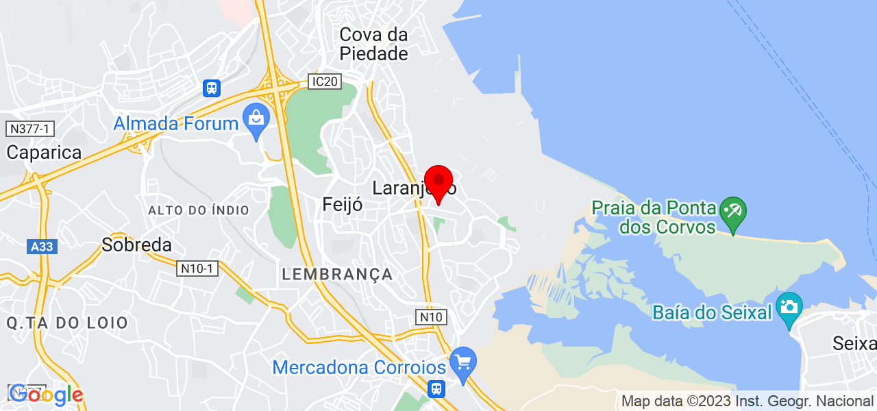 Karini fagundes - Setúbal - Almada - Mapa