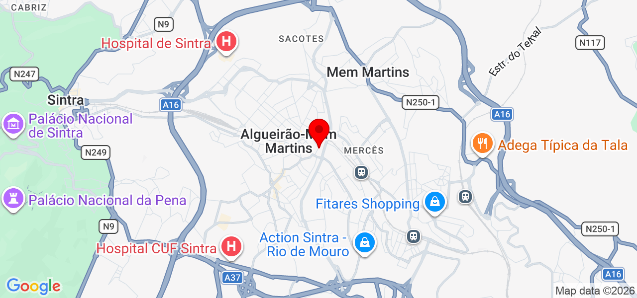 Mileny Venâncio - Lisboa - Sintra - Mapa