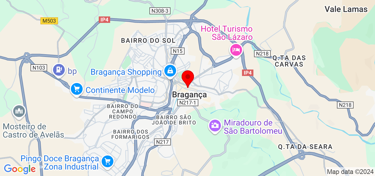 Gercia Mendes - Bragança - Bragança - Mapa