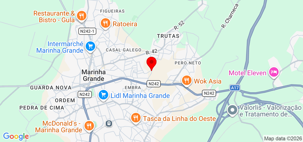 Eletro Alves - Leiria - Marinha Grande - Karte
