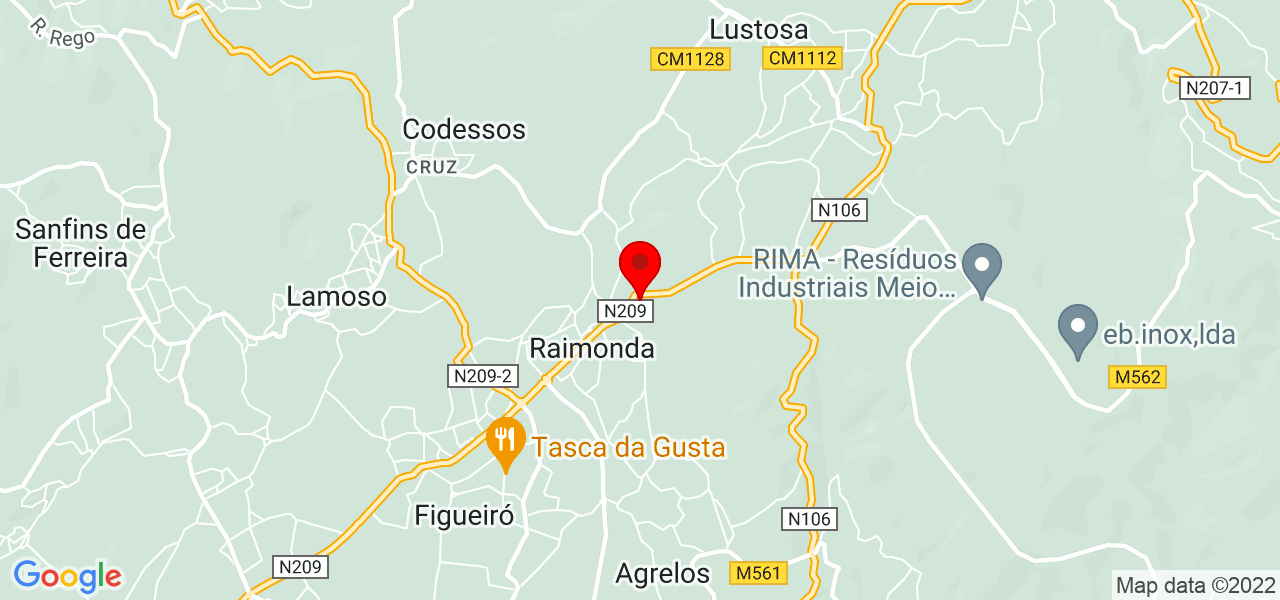 Am&eacute;lia - Porto - Paços de Ferreira - Mapa