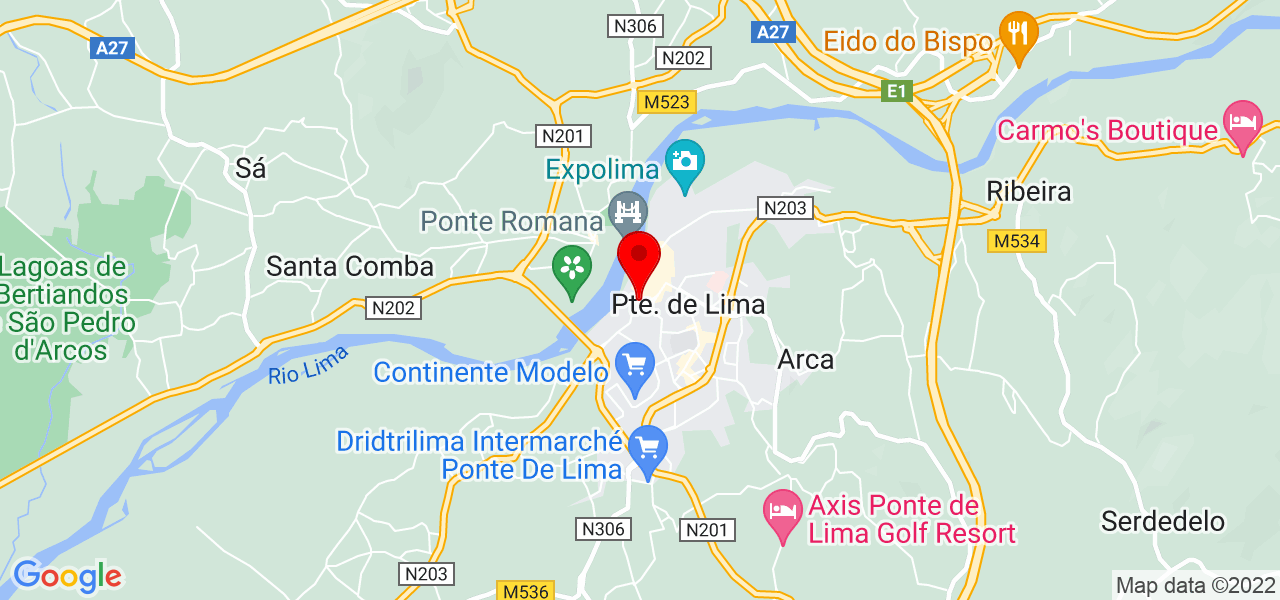 Chef a Casa Luis Lima - Viana do Castelo - Ponte de Lima - Mapa