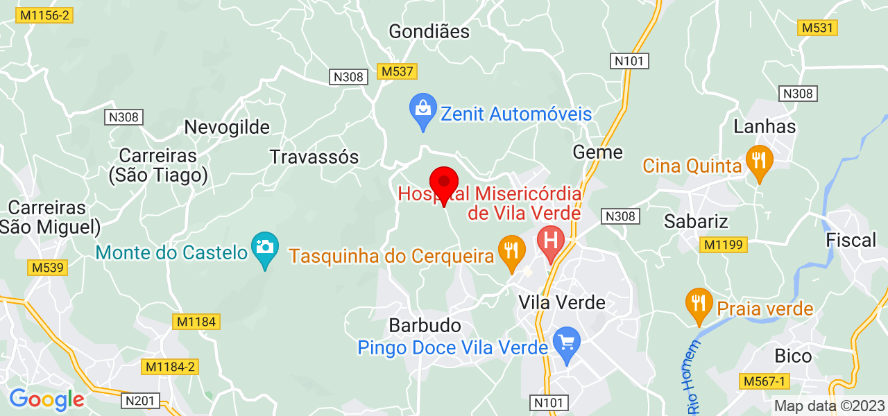 Diana Ribeiro - Braga - Vila Verde - Mapa