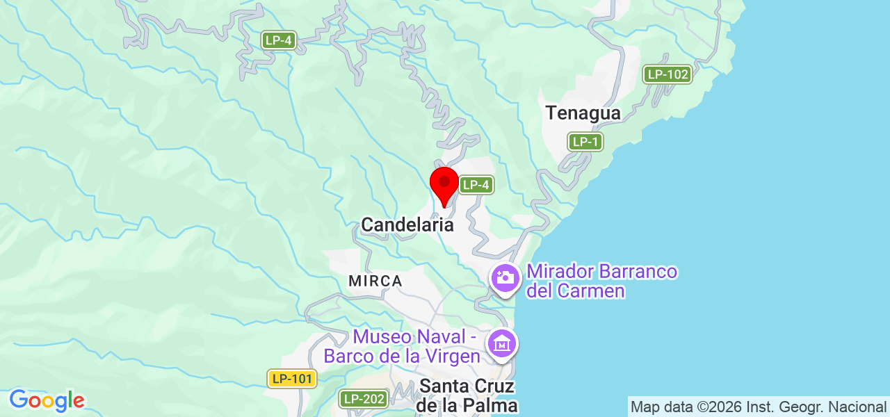 El chespi - Islas Canarias - Santa Cruz de la Palma - Mapa