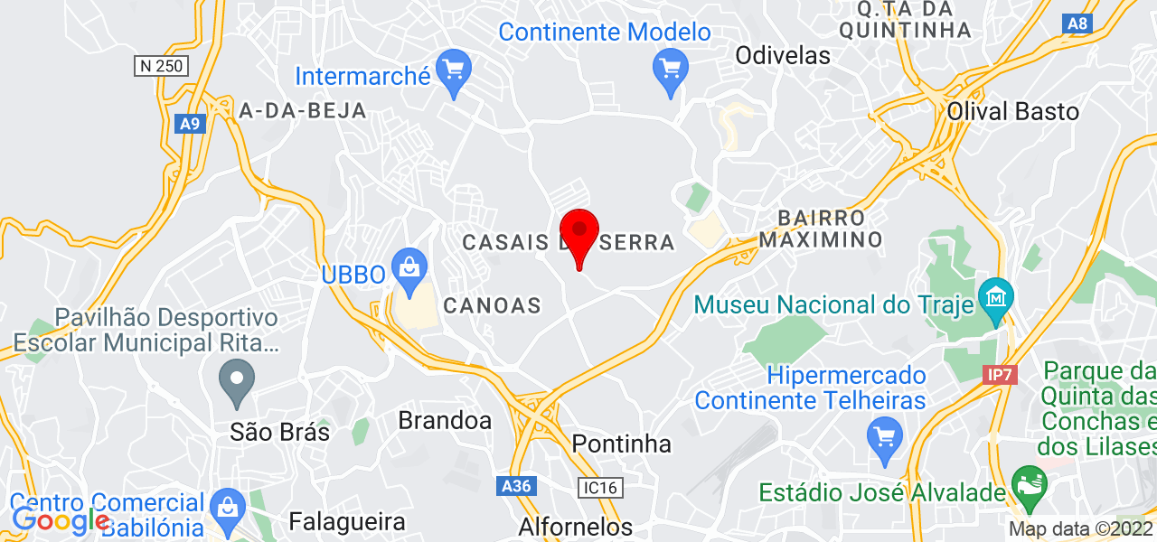 Designer Gr&aacute;fico - Lisboa - Odivelas - Mapa