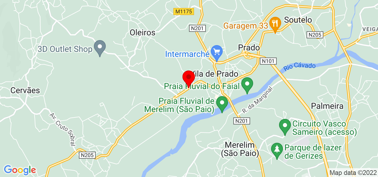 Inri jungles - Braga - Vila Verde - Mapa