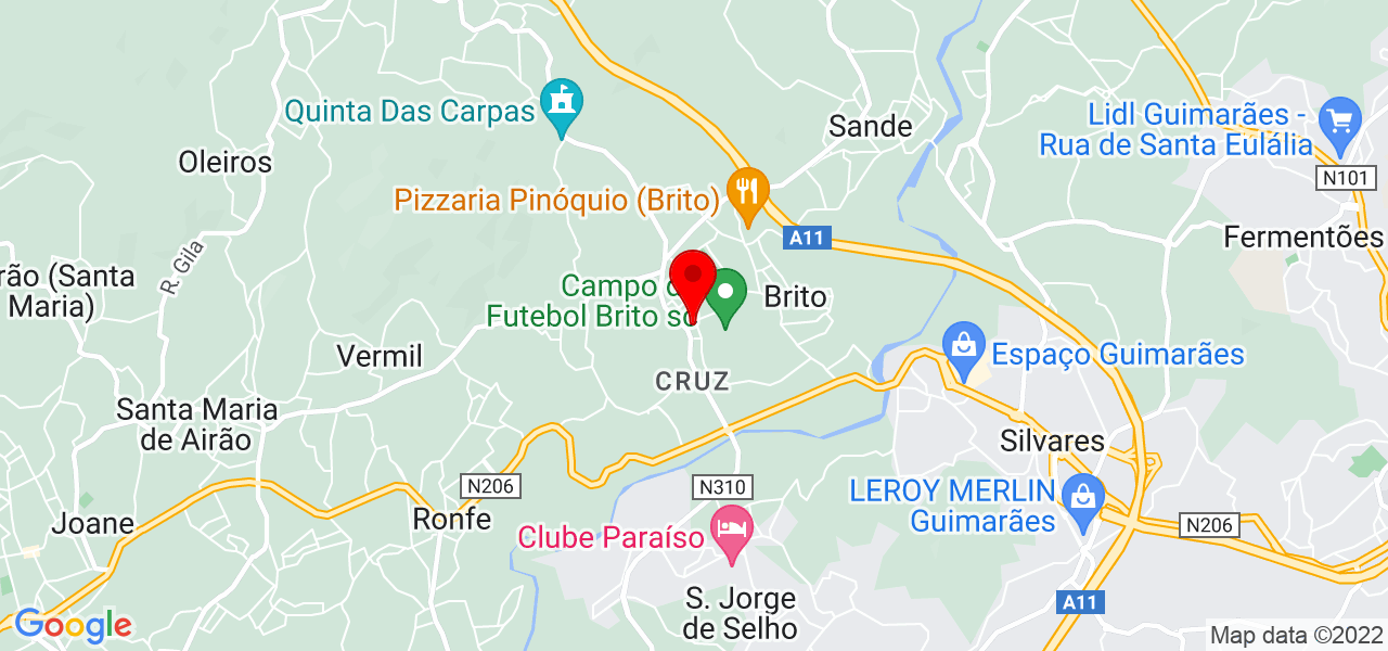 Lu&iacute;s Vilar - Braga - Guimarães - Mapa