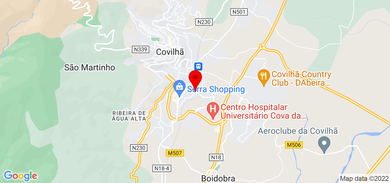 Kathleen - Castelo Branco - Covilhã - Mapa