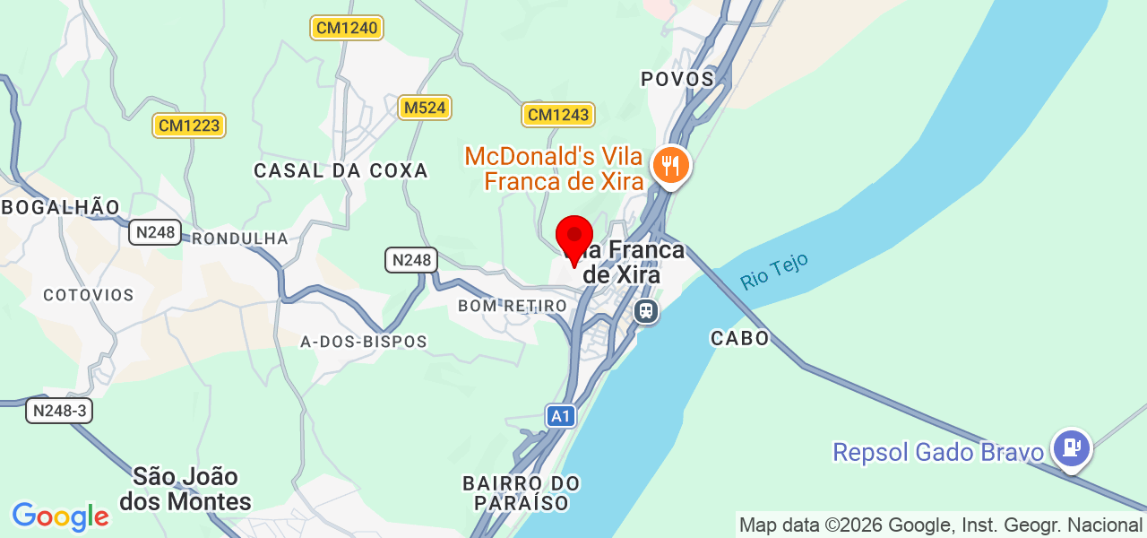 João Delgado - Lisboa - Vila Franca de Xira - Map