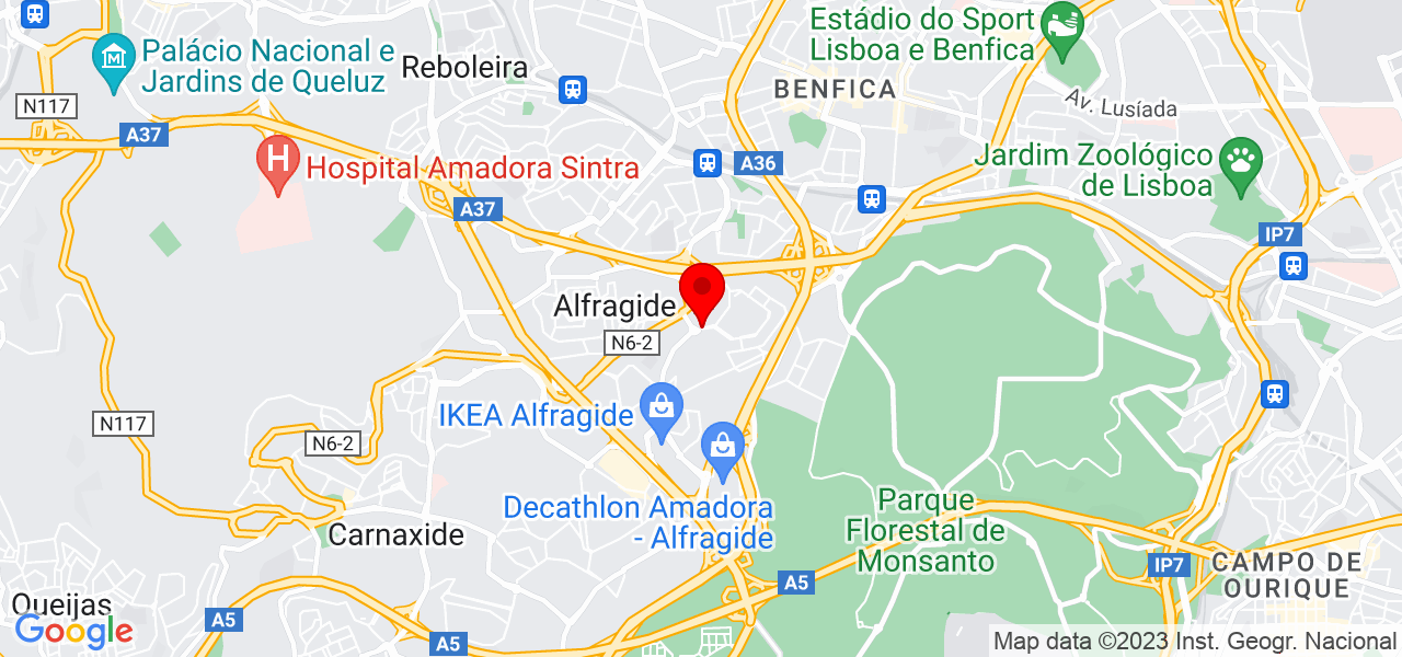 Jaqueline Silva - Lisboa - Amadora - Mapa