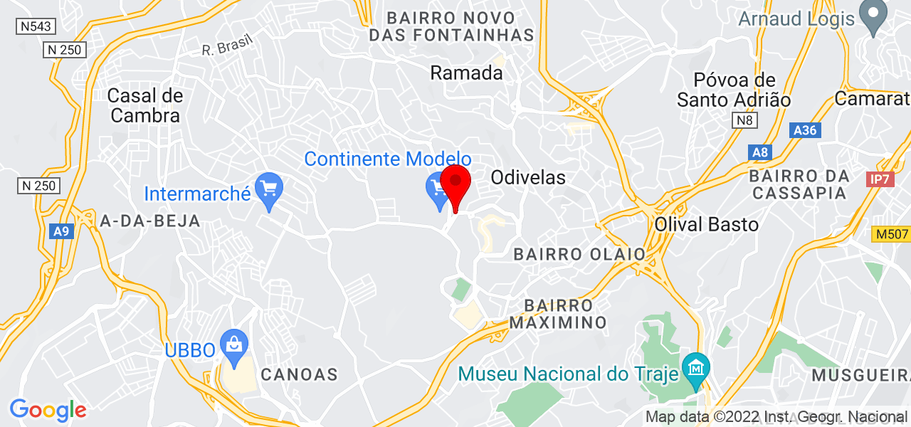Luis Shiatsu Massagens Simoes - Lisboa - Odivelas - Mapa