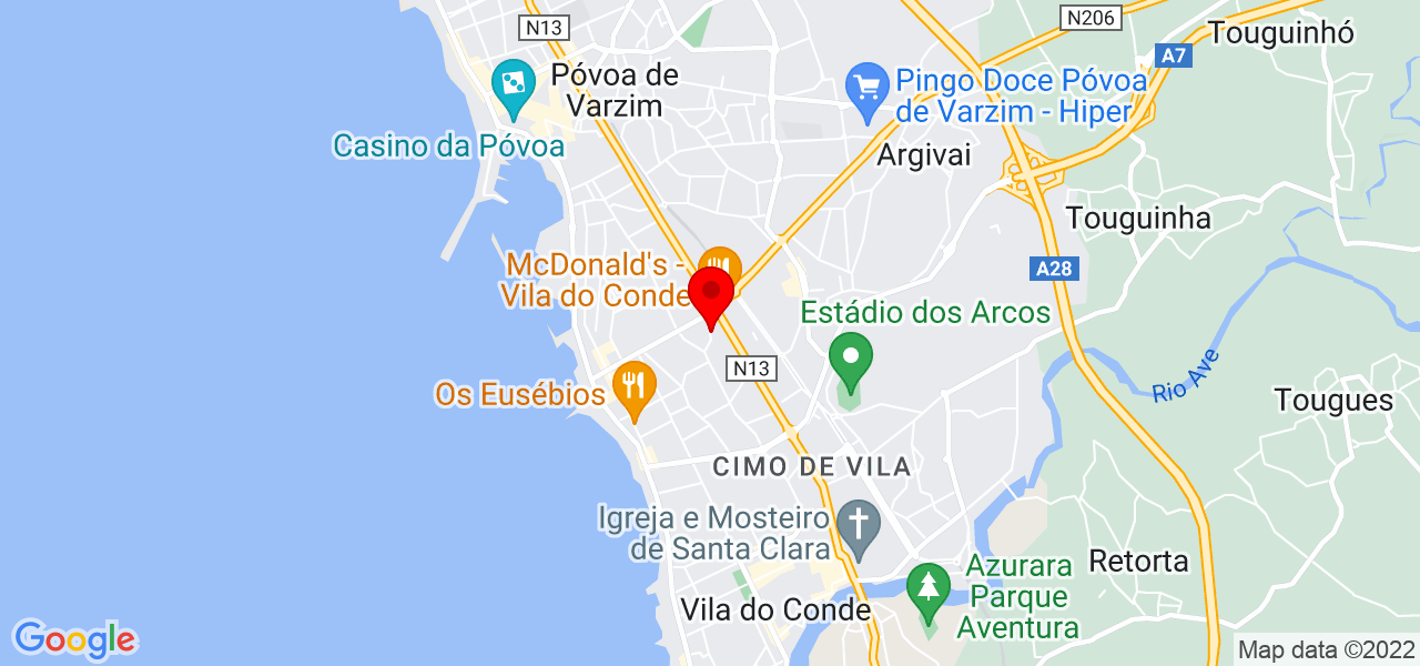 Cl&aacute;udia Bravo - Porto - Vila do Conde - Mapa