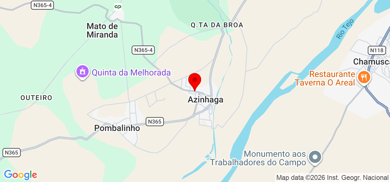 - Santarém - Golegã - Mapa