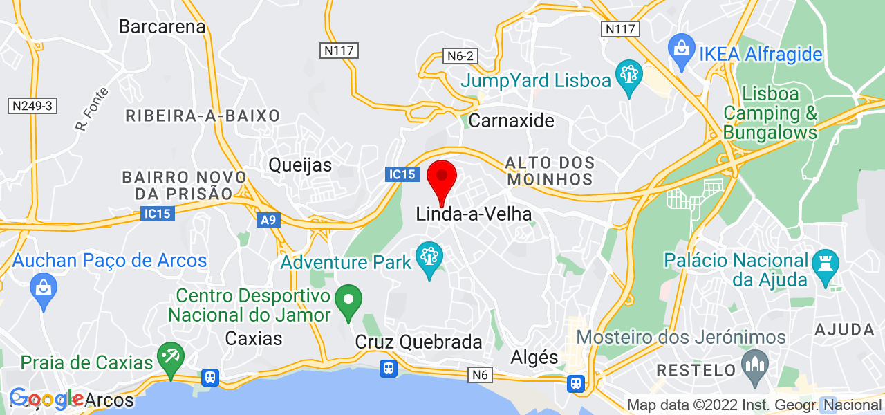Cristiane da Silva Ferreira Nunes - Lisboa - Oeiras - Mapa