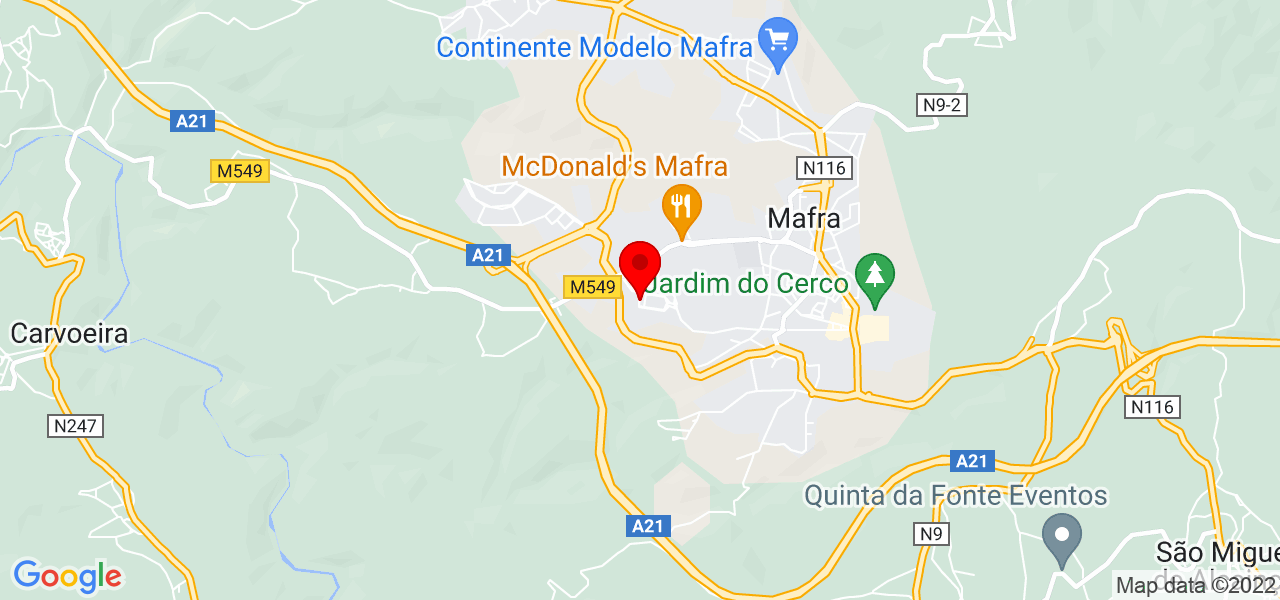 Catarina Amaral - Lisboa - Mafra - Mapa