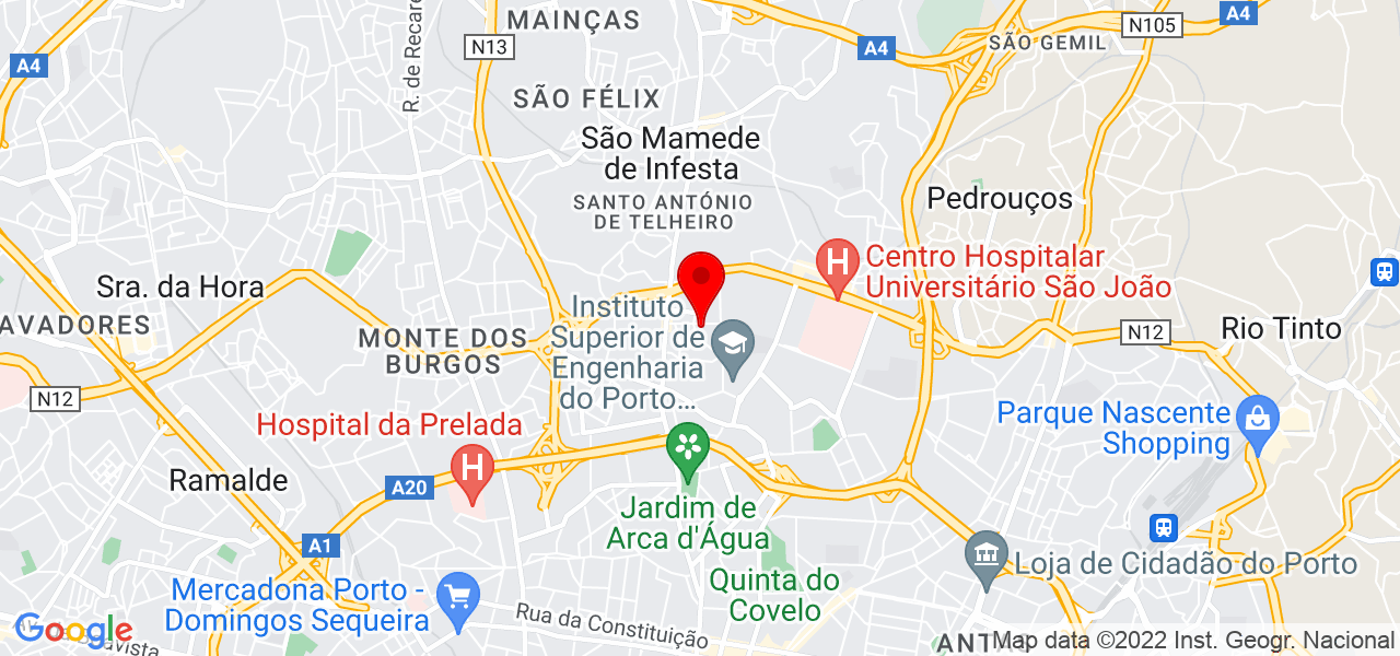 Jo&atilde;o Ascen&ccedil;&atilde;o - Porto - Porto - Mapa