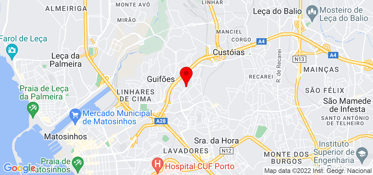 S&eacute;rgio Gon&ccedil;alves (d.er) Arquitectura e Design - Porto - Matosinhos - Mapa