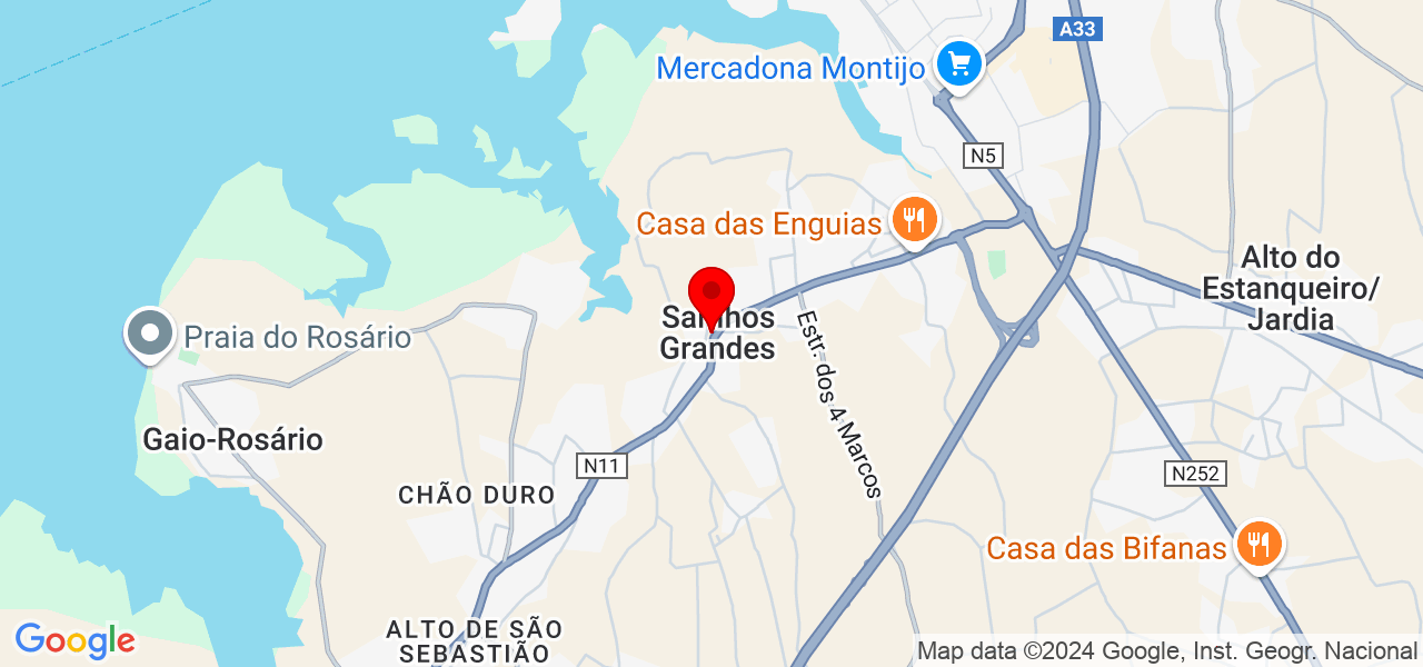 Adesio Júnior - Setúbal - Montijo - Mapa