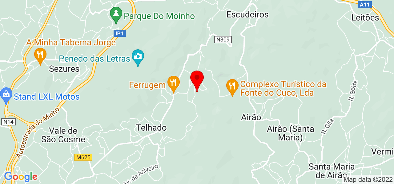 Jos&eacute; Nogueira - Braga - Vila Nova de Famalicão - Mapa