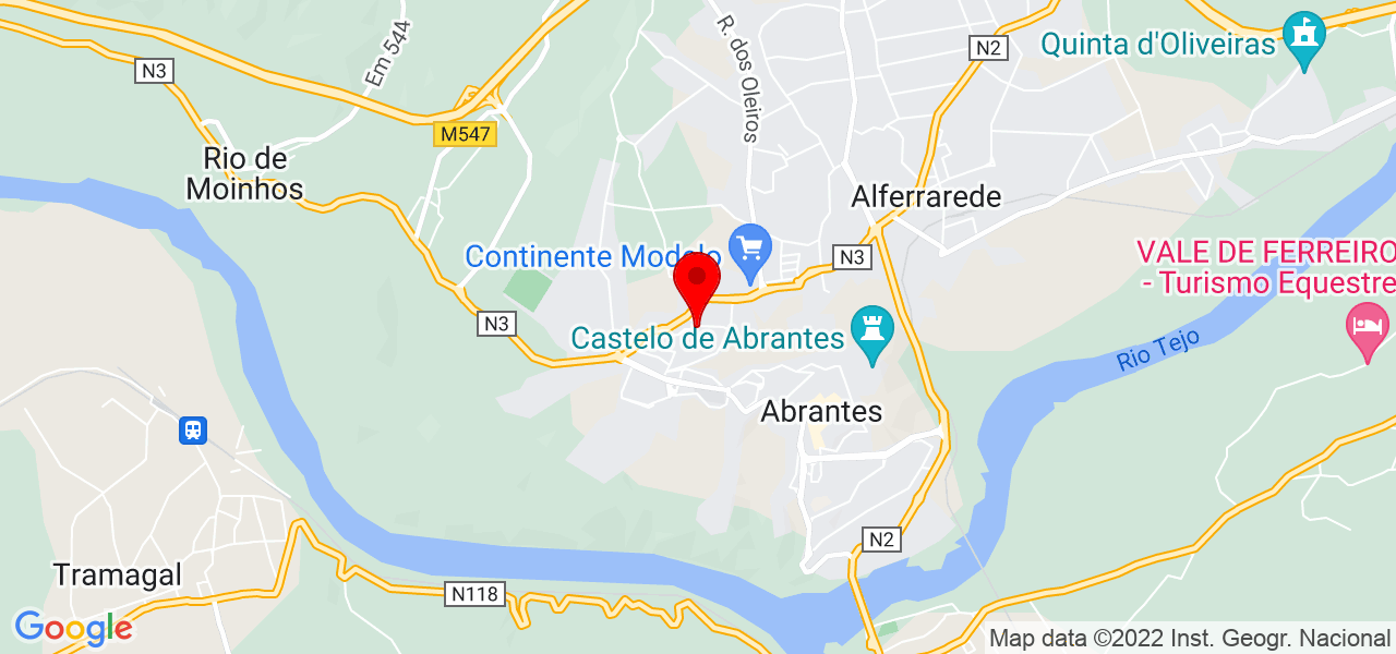 Débora Silva - Santarém - Abrantes - Mapa