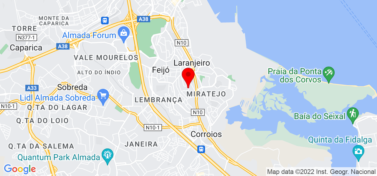 Bruna Figueiredo - Setúbal - Almada - Mapa