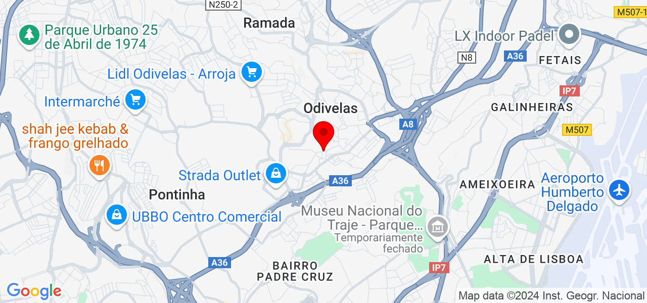 Fel&iacute;cio Sim&otilde;es - Lisboa - Odivelas - Mapa