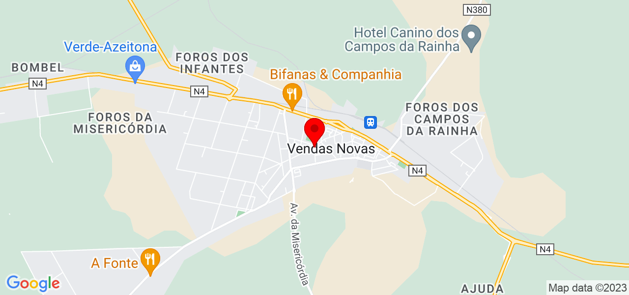 Arco Iris - Évora - Vendas Novas - Mapa