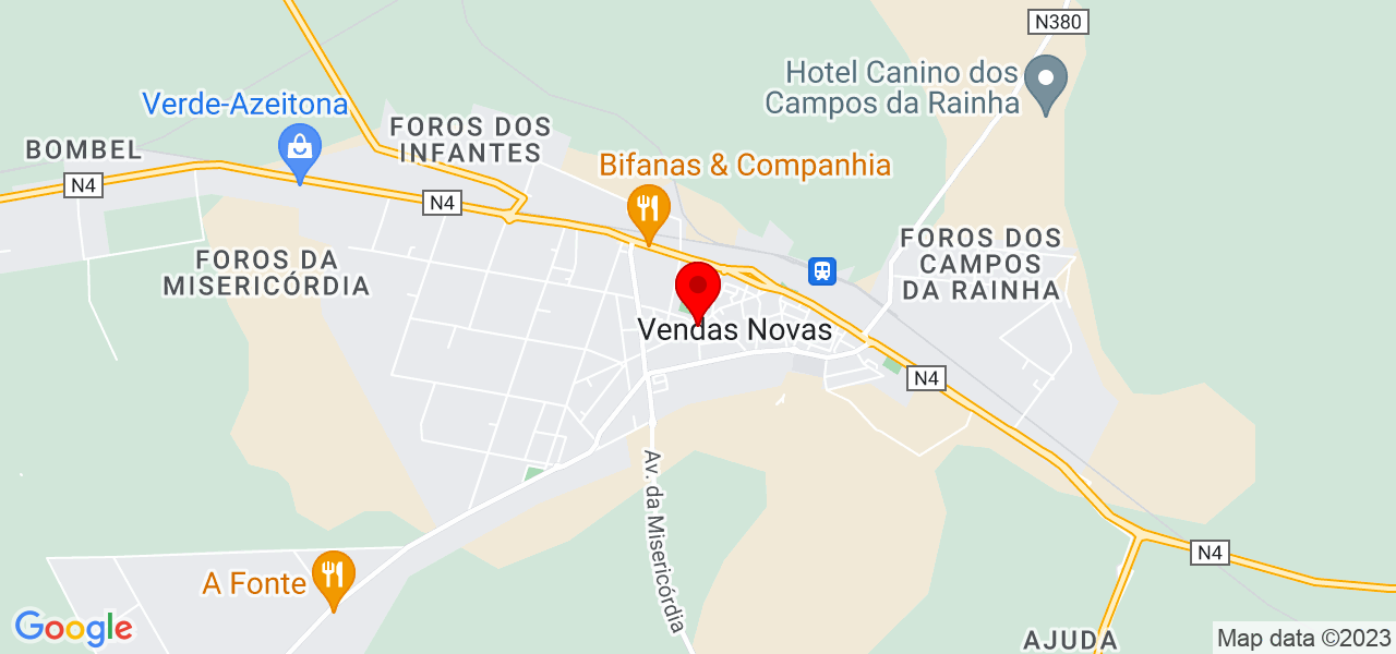 Arco Iris - Évora - Vendas Novas - Map