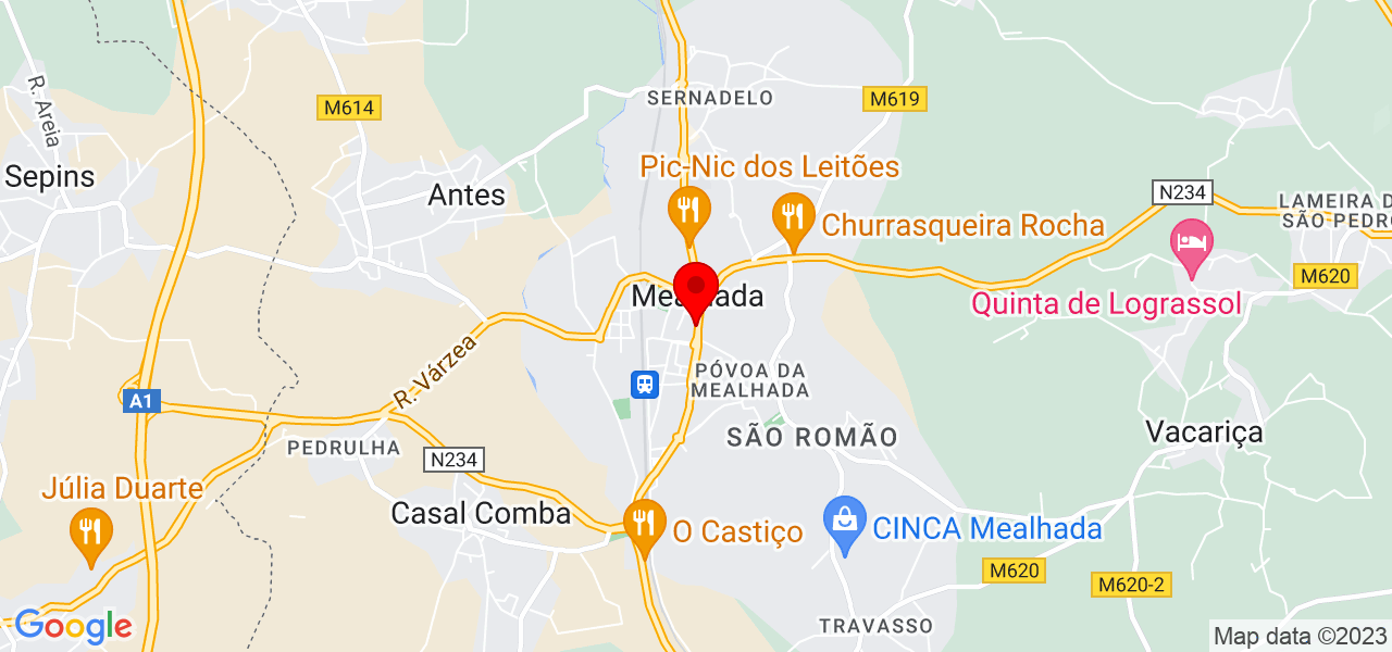Monteiro - Aveiro - Mealhada - Mapa