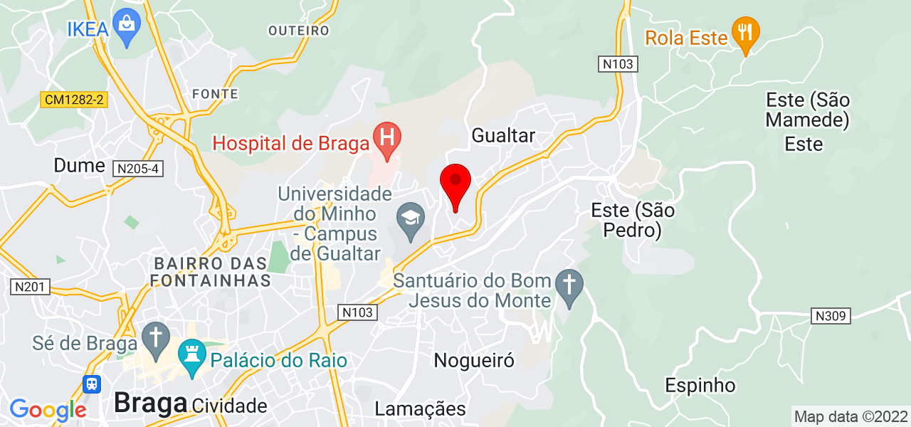 Miguel Ferraz - Braga - Braga - Mapa
