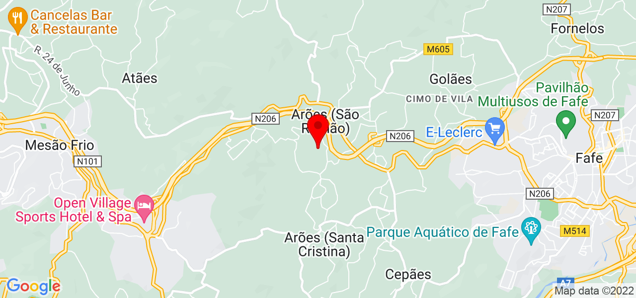 Carolina - Braga - Fafe - Mapa