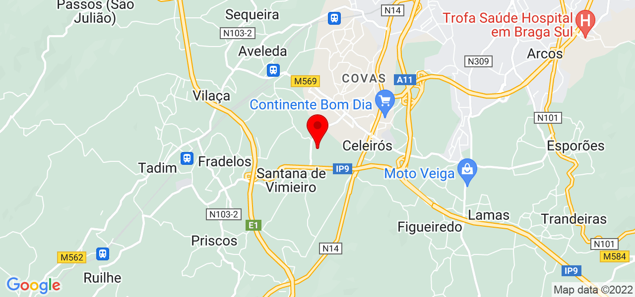 Ant&oacute;nio pereira - Braga - Braga - Mapa