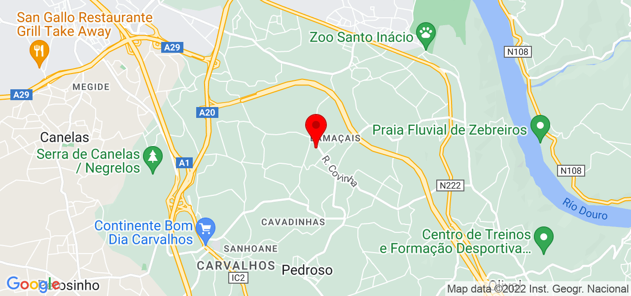 Ernesto Pinho - Porto - Vila Nova de Gaia - Mapa