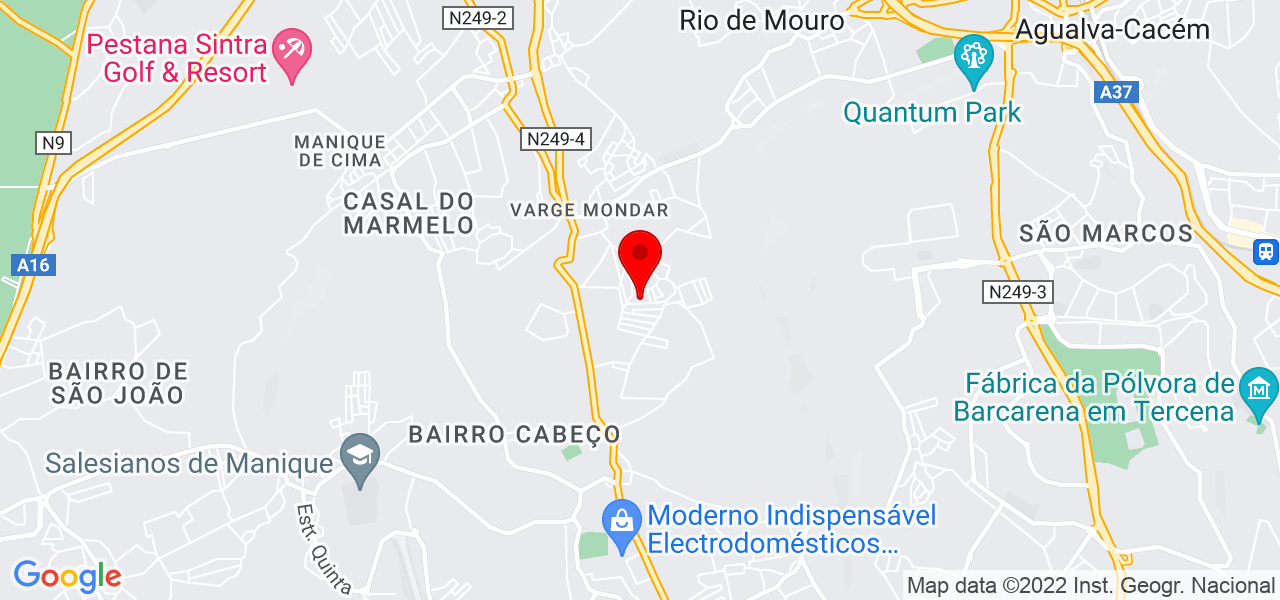 SCJRM Constru&ccedil;&otilde;es e Limpezas lda. - Lisboa - Sintra - Mapa