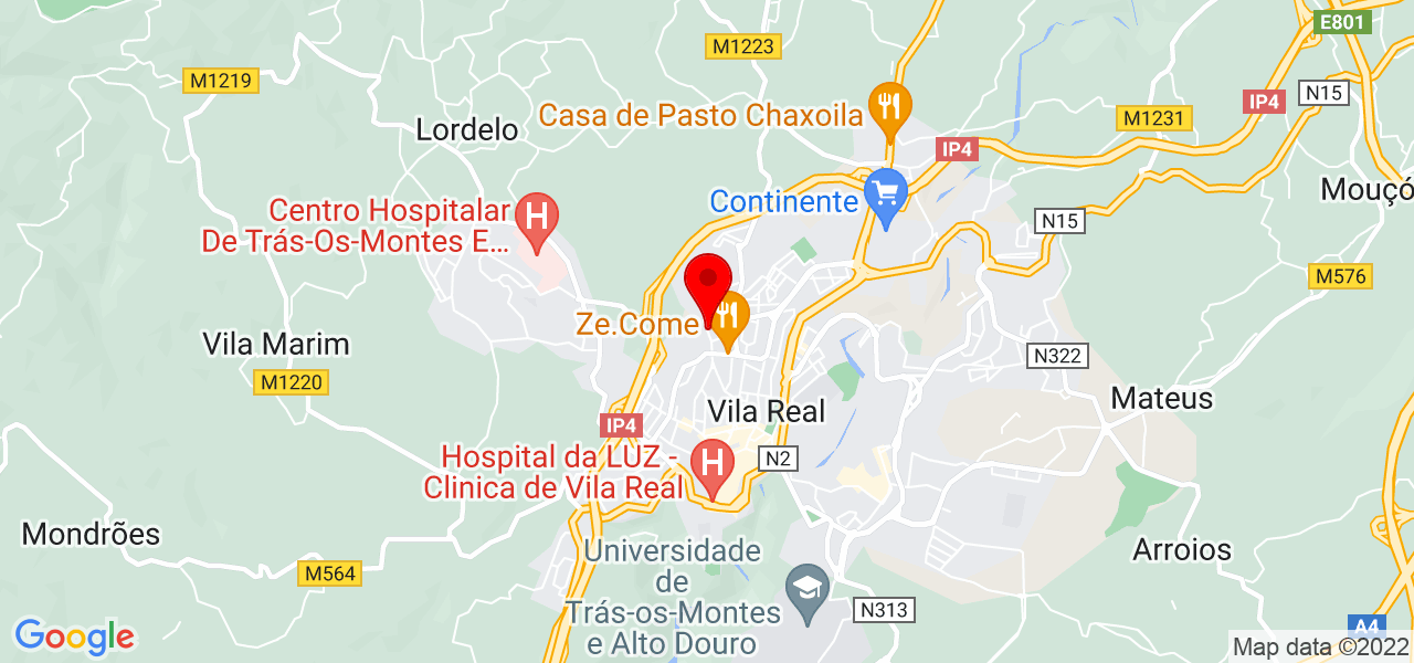 Dias Abreu Canaliza&ccedil;&otilde;es - Vila Real - Vila Real - Mapa