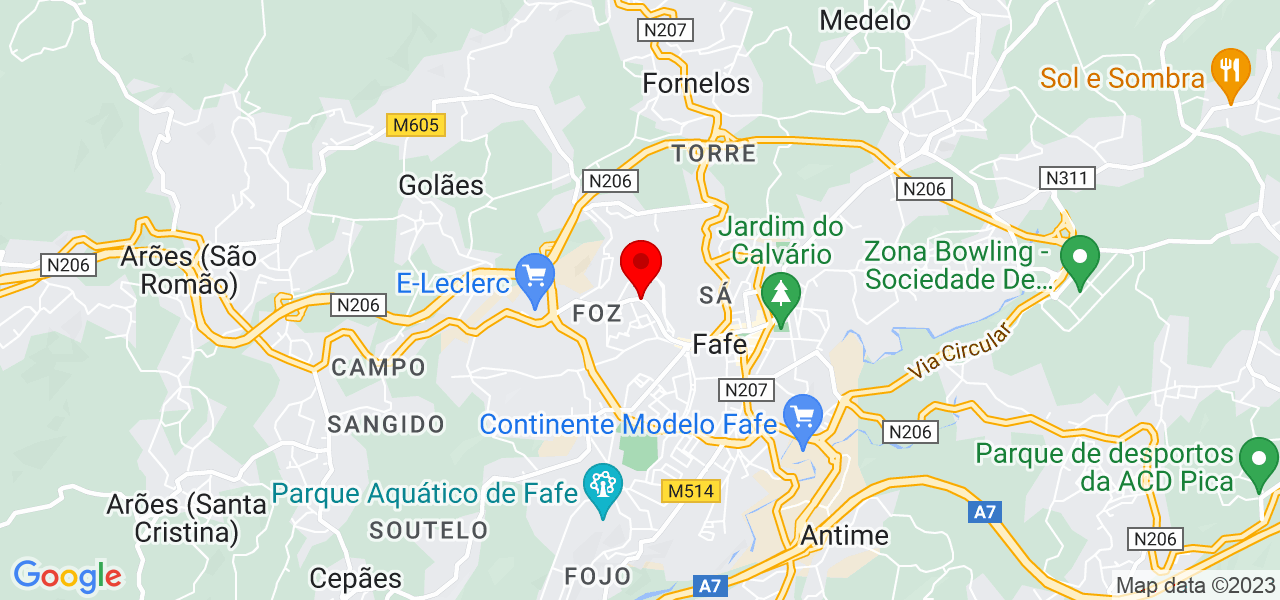 Detalhe Completo - Braga - Fafe - Mapa