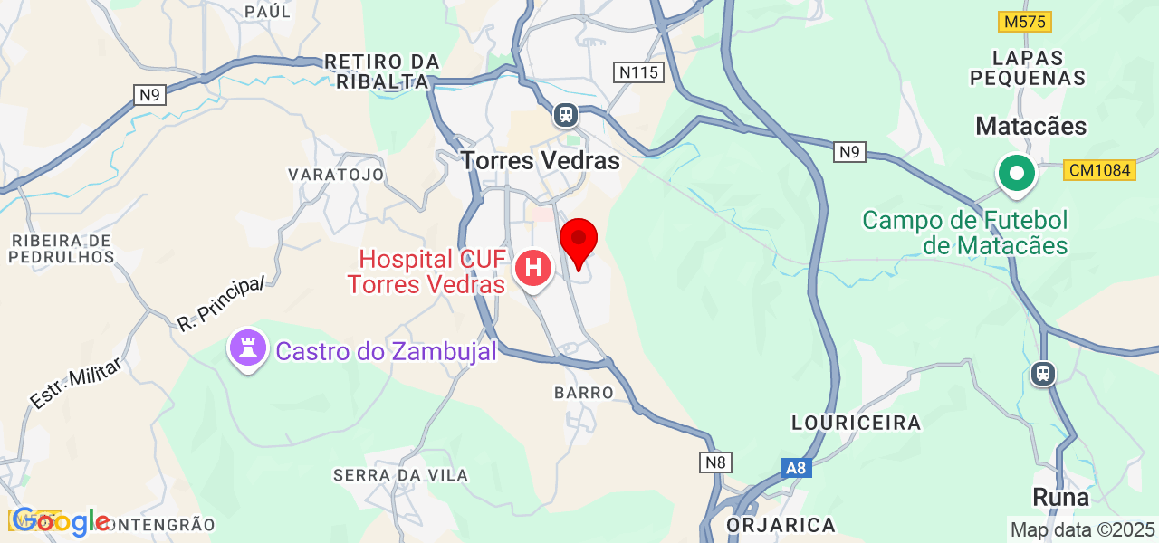 Catarina Gouveia - Lisboa - Torres Vedras - Mapa